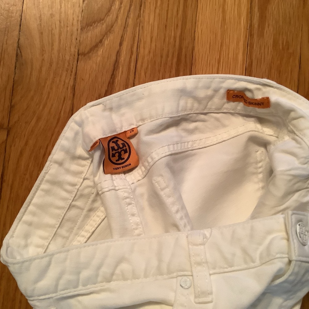 TORY BURCH White Cropped Skinny Jeans - Picture 7 of 12